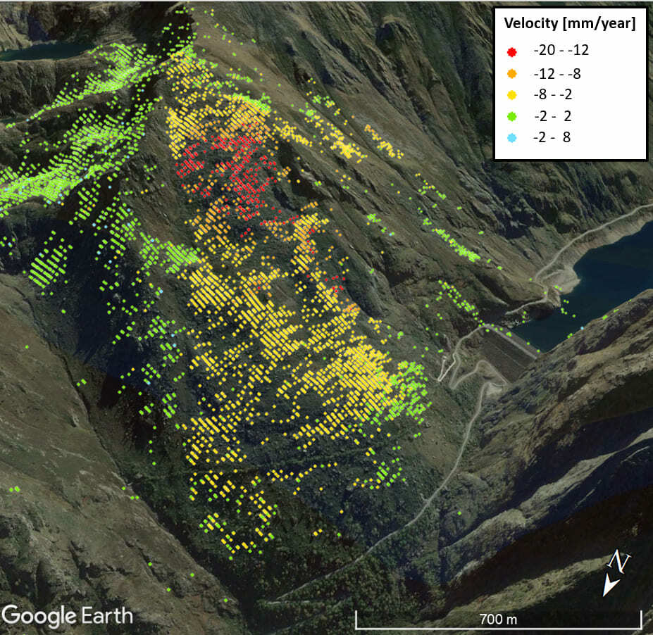 Landslide monitoring in Spain