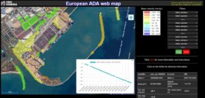 European ADA map over the port of Barcelona