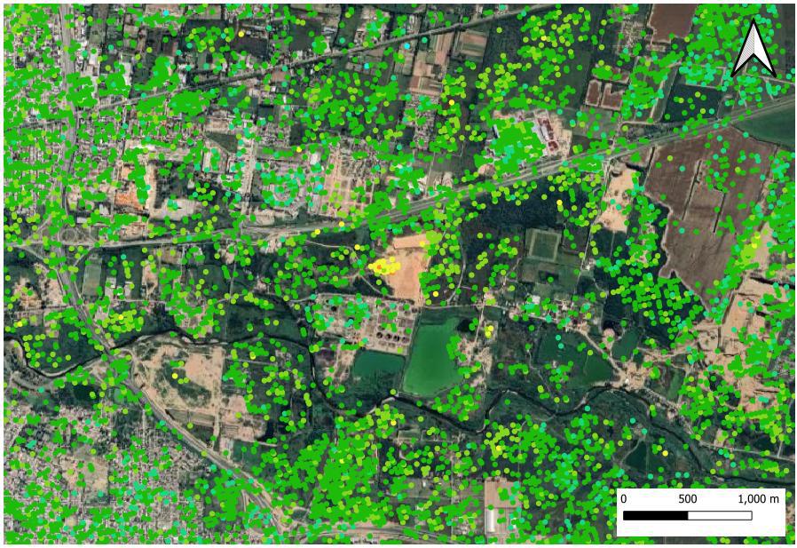 L-band InSAR analysis of an urban and rural area in Spain