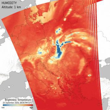 Boris hurricane in Europe, ESA image