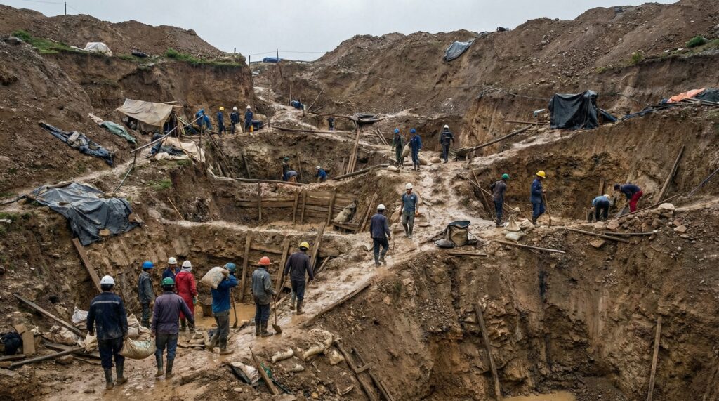 Fig. 1. Illegal mining site.